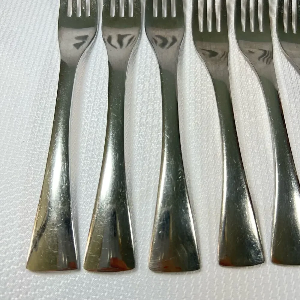 Oneida stainless steel flatware dinner and salad forks set 6 total